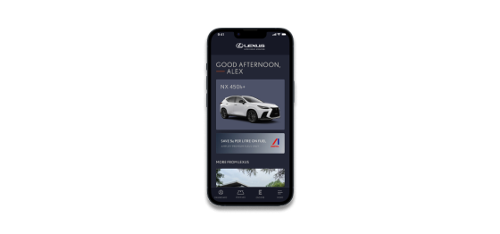 Lexus app screen